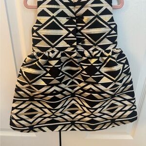 Crazy 8 Black and Gold Geometric Kids Formal Dress